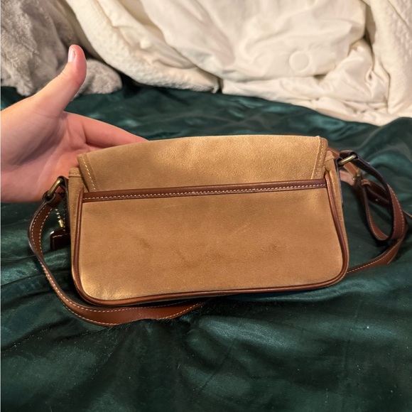 Coach Tan and Brown Leather Flap Bag - Picture 4 of 7